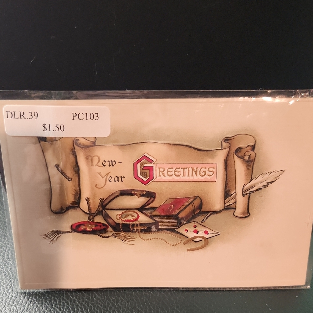 Vintage New Year Greetings Card